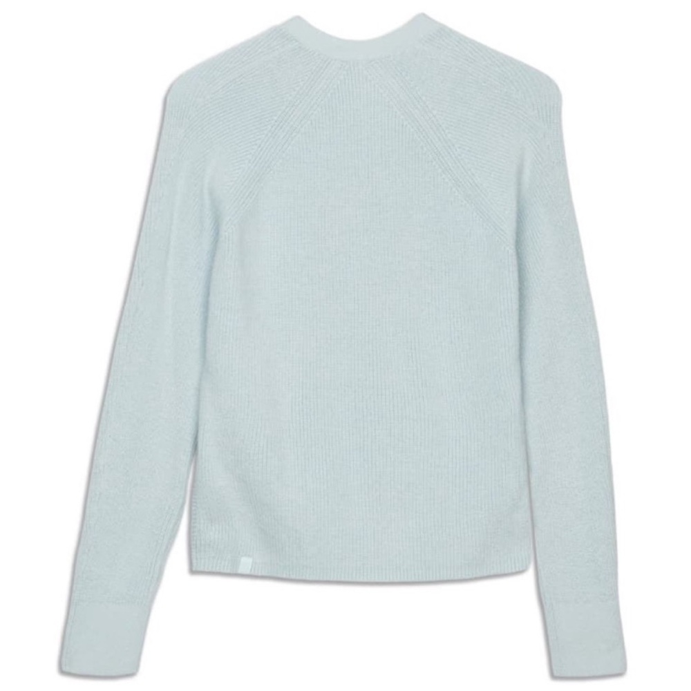 Lululemon Merino Wool-Blend Light Blue Cardigan Size 8 - Picture 2 of 6